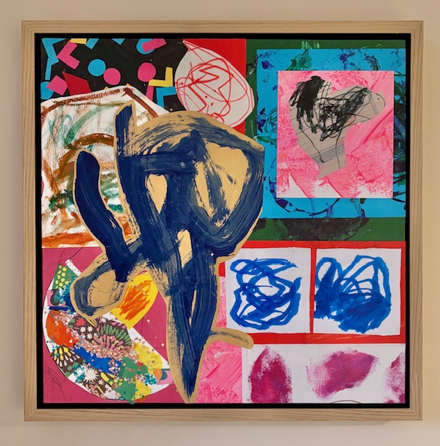 Bespoke children's artwork collage framed